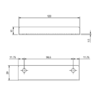Piastrino reggifondo ad angolo 120 mm